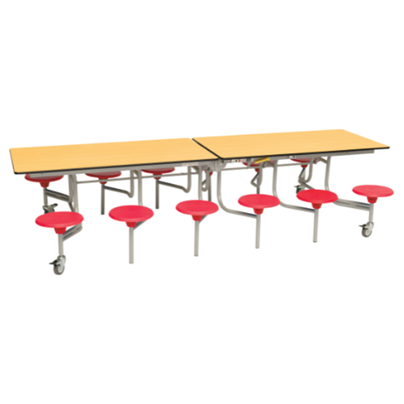 SpaceRight Twelve Seat Rectangular Mobile Folding Dining Table